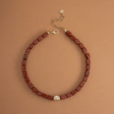 BROWN JASPER BEADED NECKLACE [FW24]