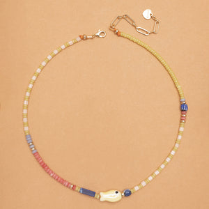 LEMON CHERRY BEADED NECKLACE
