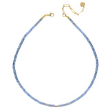 LIGHT MONTANA BLUE SINGLE STRAND BEAD NECKLACE