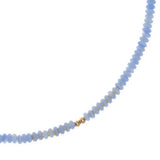 LIGHT MONTANA BLUE SINGLE STRAND BEAD NECKLACE