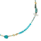 TURQUOISE MIX BEADED NECKLACE