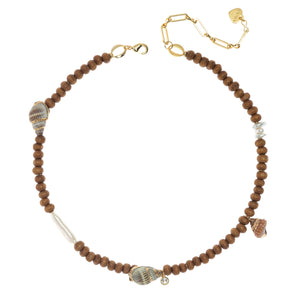 SHELL BROWN NECKLACE