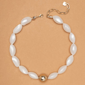 CHUNKY PEARL GOLD NECKLACE