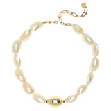 CHUNKY PEARL GOLD NECKLACE