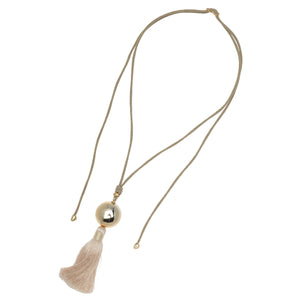 GOLDEN ECLIPSE TASSEL NECKLACE (PRE-ORDER TAKES 15 DAYS)