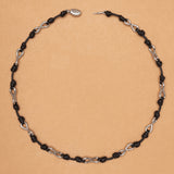 Black Sea Knot Leather Rope Necklace