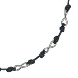 Black Sea Knot Leather Rope Necklace