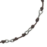 Brown Sea Knot Leather Rope Necklace
