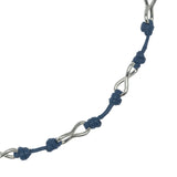 Blue Sea Knot Leather Rope Necklace