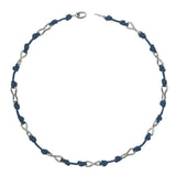 Blue Sea Knot Leather Rope Necklace