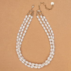 VELORA LAYERED PEARL NECKLACE