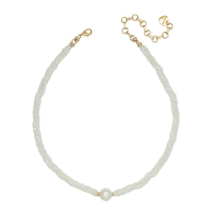 WHITE OCEÁ PEARL NECKLACE (PRE-ORDER TAKES 15 DAYS)