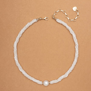 WHITE OCEÁ PEARL NECKLACE (PRE-ORDER TAKES 15 DAYS)