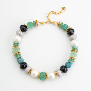 MIXED STONE STRETCHY NECKLACE