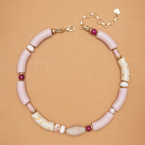 HOT PINK CARNELIAN NECKLACE