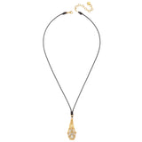 OVIL WHITE PEARL GOLD FISHNET NECKLACE