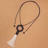 MIDNIGHT IVORY TASSEL NECKLACE (PRE-ORDER TAKES 30 DAYS)