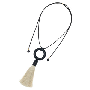 MIDNIGHT IVORY TASSEL NECKLACE (PRE-ORDER TAKES 30 DAYS)