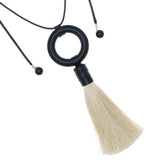 MIDNIGHT IVORY TASSEL NECKLACE (PRE-ORDER TAKES 30 DAYS)