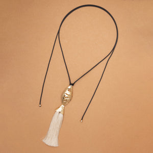 GOLDEN OCEAN TASSEL NECKLACE (PRE-ORDER TAKES 30 DAYS)