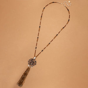 TIGER CHELL TASSEL NECKLACE (PRE-ORDER TAKES 15 DAYS)