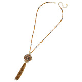 TIGER CHELL TASSEL NECKLACE (PRE-ORDER TAKES 15 DAYS)