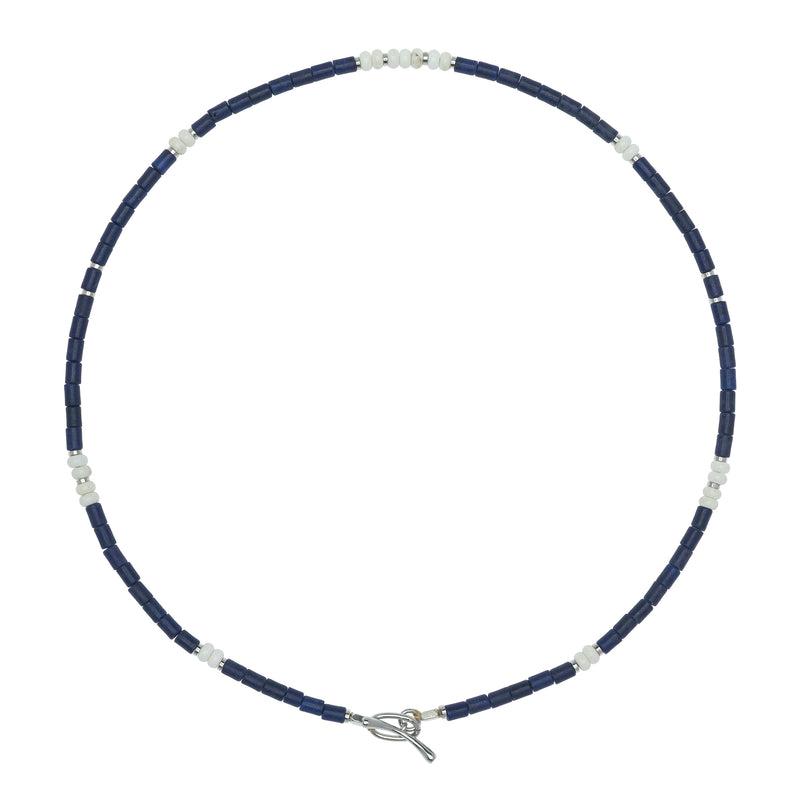 Ocean Current Beads & Magnesite Necklace
