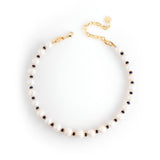 WHITE PEARL GOLD SHORT NECKLACE