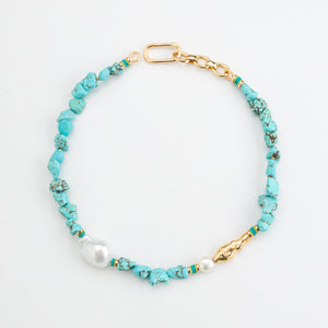 MIXED TURQUOISE STONE NECKLACE