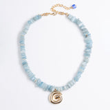 BLUE OCEAN BEADED NECKLACE