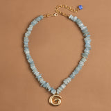 BLUE OCEAN BEADED NECKLACE