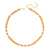 SINGLE STRAND YELLOW MIX NECKLACE
