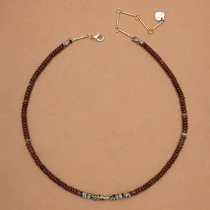 BROWN DALMATIAN  SINGLE STRAND NECKLACE