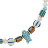 TRIPLE FISH BEADED NECKLACE
