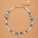 TRIPLE FISH BEADED NECKLACE