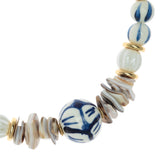 PRINTED STONE BEAD NECKLACE