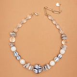 PRINTED STONE BEAD NECKLACE