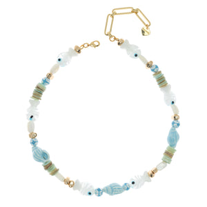 SOFT BLUE WAVES NECKLACE