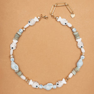 SOFT BLUE WAVES NECKLACE