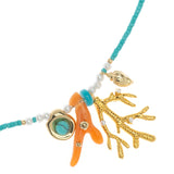 UNDER THE SEA CHARM BEADED NECKLACE