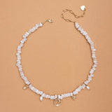 SANDY BEACH GOLD SHELL NECKLACE