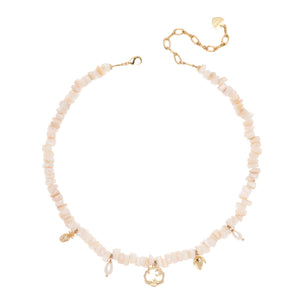 SANDY BEACH GOLD SHELL NECKLACE