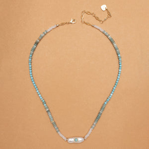 TURQUOISE AMAZONITE SHORT NECKLACE