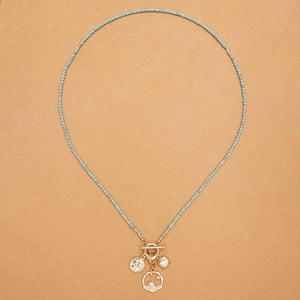 TURQUOISE CHARM PENDANT NECKLACE