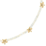 WHITE GOLD STAR BEAD NECKLACE
