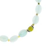 AQUAMARINE GLASS BEADS NECKLACE