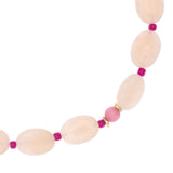 PINK TIGER EYE & ROSE QUARTZ NECKLACE