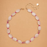 PINK TIGER EYE & ROSE QUARTZ NECKLACE