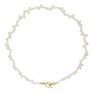 WHITE PEARL WAVE NECKLACE