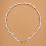 WHITE PEARL WAVE NECKLACE
